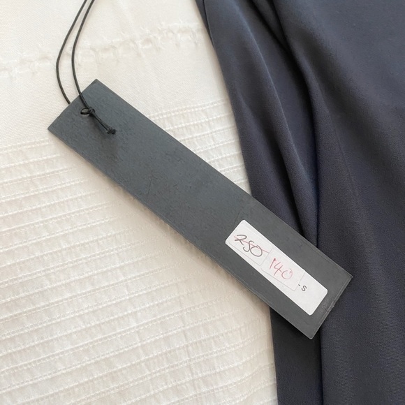 NWT VERONIQUE MILJKOVITCH GREY STRETCH COWL NECK 314 SLEEVES DRAPED DRESS - S - Picture 7 of 10